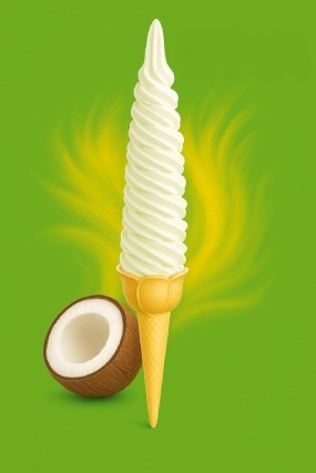 Lody świderki kokosowe
